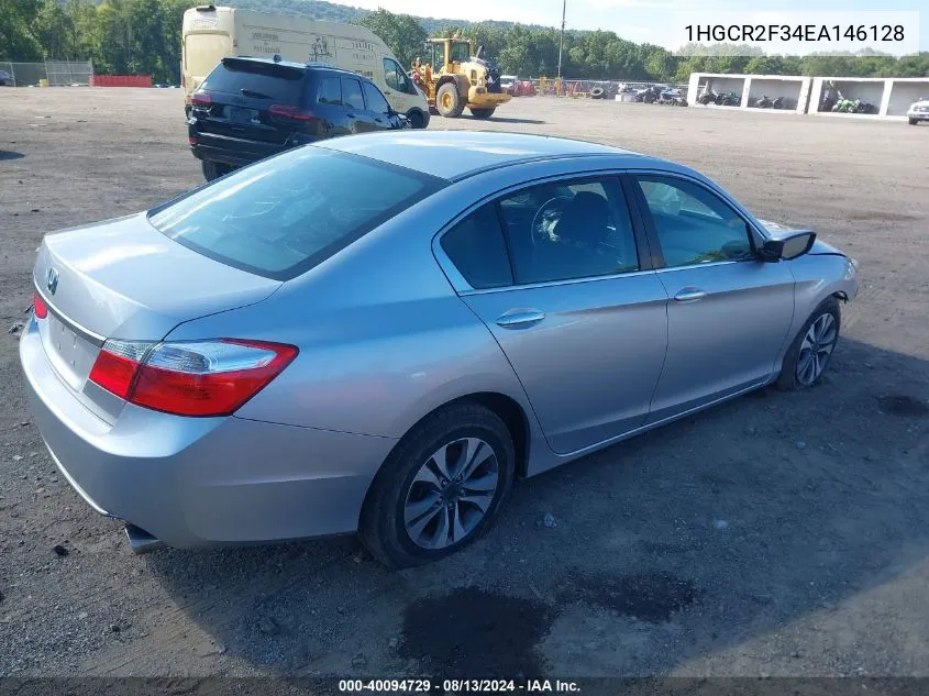 2014 Honda Accord Lx VIN: 1HGCR2F34EA146128 Lot: 40094729