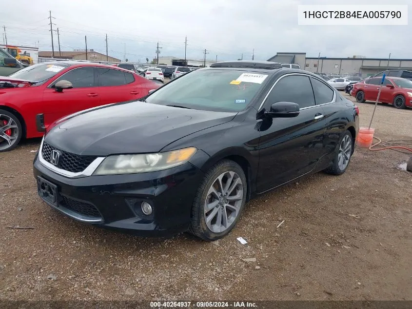 2014 Honda Accord Ex-L V-6 VIN: 1HGCT2B84EA005790 Lot: 40857542