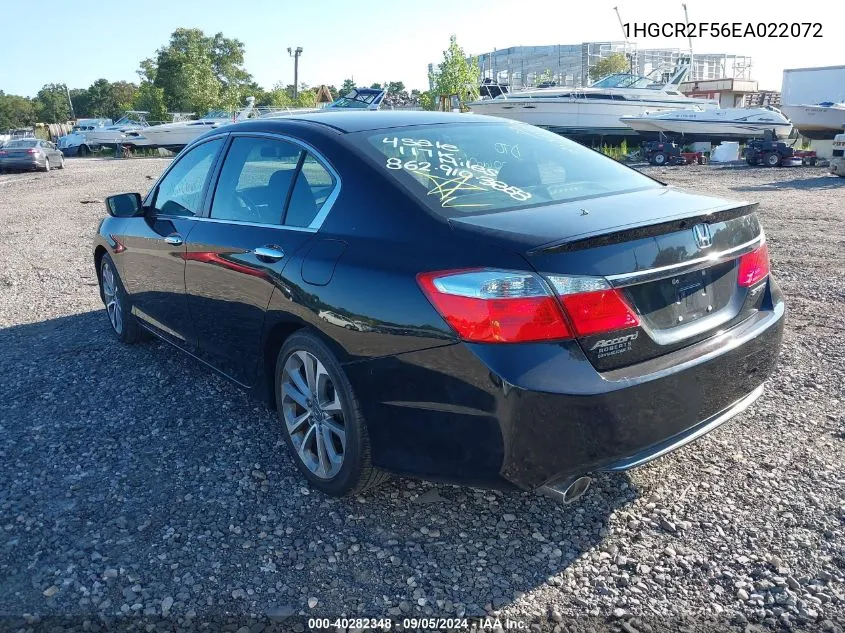 1HGCR2F56EA022072 2014 Honda Accord Sport