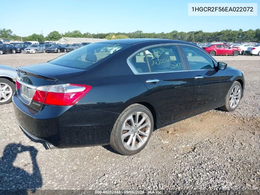 2014 Honda Accord Sport VIN: 1HGCR2F56EA022072 Lot: 40282348