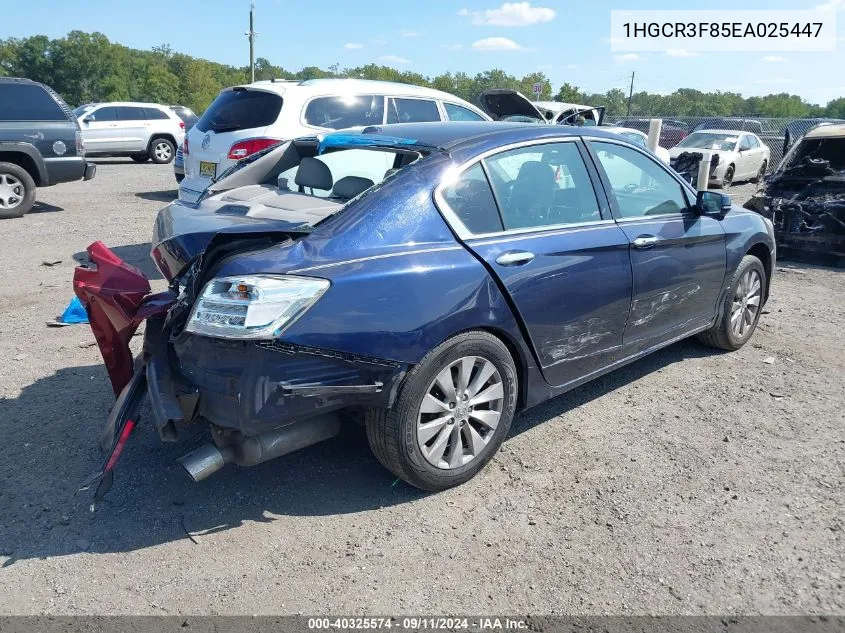 2014 Honda Accord Ex-L V-6 VIN: 1HGCR3F85EA025447 Lot: 40325574