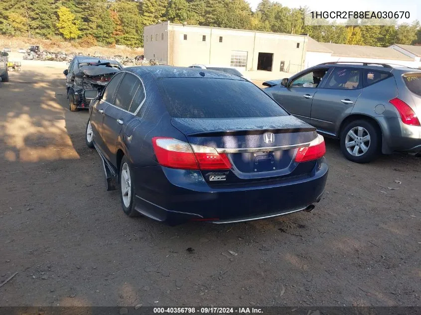 1HGCR2F88EA030670 2014 Honda Accord Ex-L