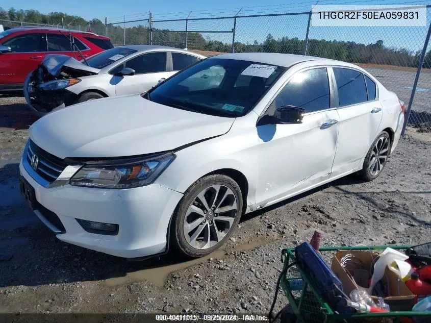 2014 Honda Accord Sport VIN: 1HGCR2F50EA059831 Lot: 40411015