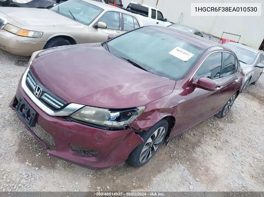 2014 Honda Accord Hybrid VIN: 1HGCR6F38EA010530 Lot: 40514937