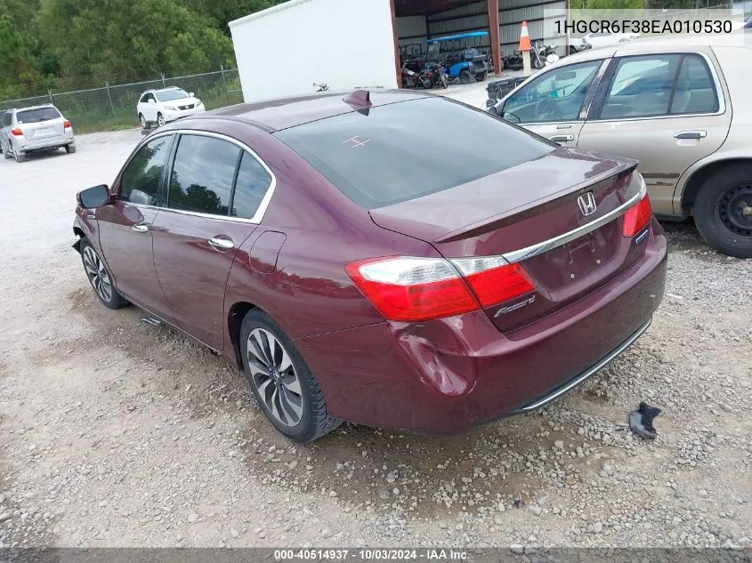 2014 Honda Accord Hybrid VIN: 1HGCR6F38EA010530 Lot: 40514937