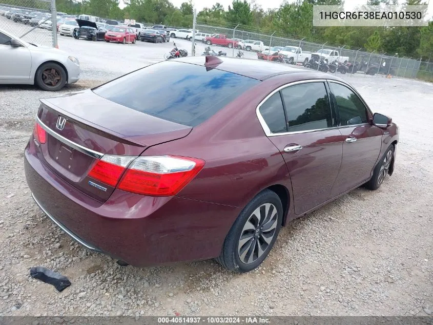 2014 Honda Accord Hybrid VIN: 1HGCR6F38EA010530 Lot: 40514937