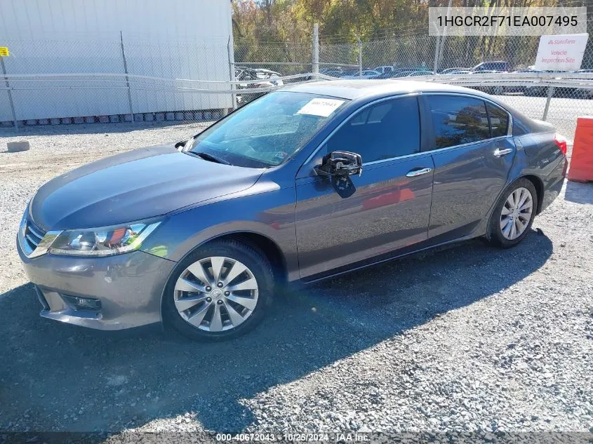 2014 Honda Accord Ex VIN: 1HGCR2F71EA007495 Lot: 40672043