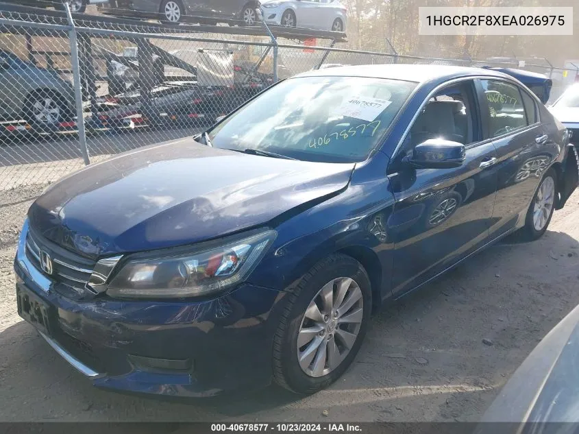 2014 Honda Accord Ex-L VIN: 1HGCR2F8XEA026975 Lot: 40678577