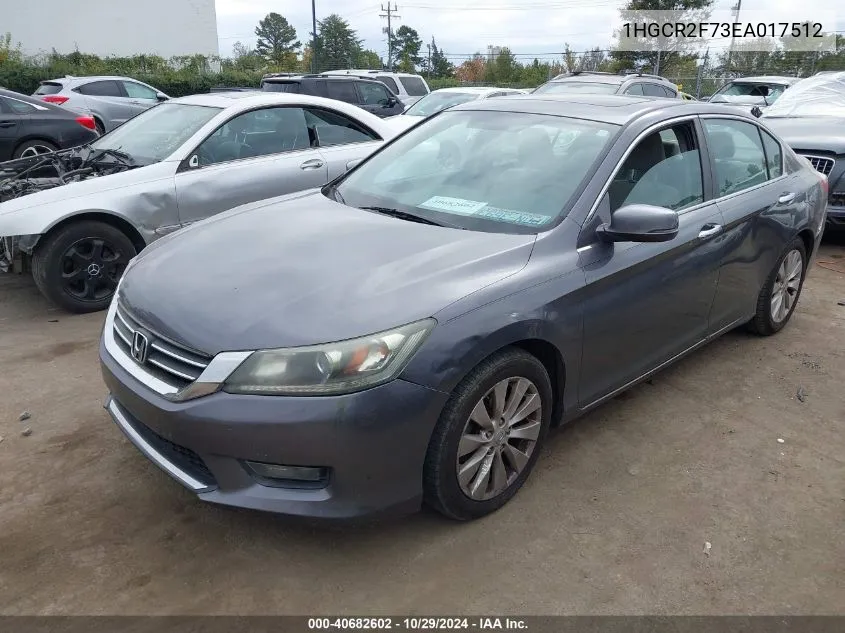 2014 Honda Accord Ex VIN: 1HGCR2F73EA017512 Lot: 40682602