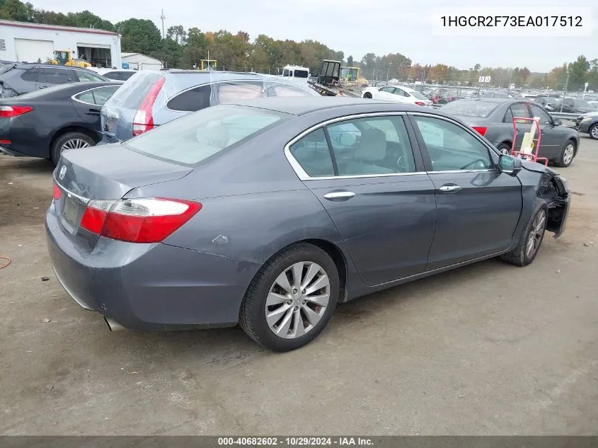 2014 Honda Accord Ex VIN: 1HGCR2F73EA017512 Lot: 40682602