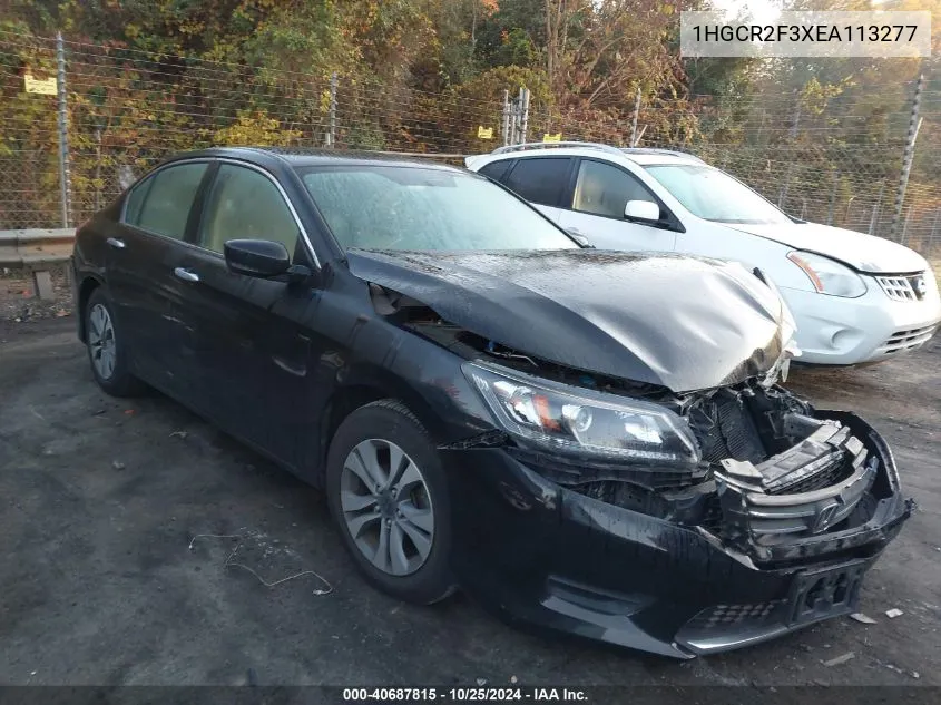 2014 Honda Accord Lx VIN: 1HGCR2F3XEA113277 Lot: 40687815