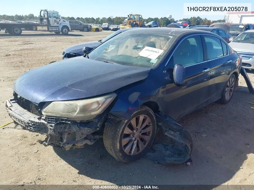 1HGCR2F8XEA205078 2014 Honda Accord Ex-L