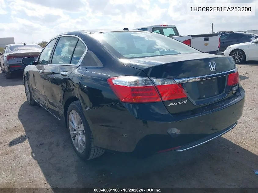 2014 Honda Accord Ex-L VIN: 1HGCR2F81EA253200 Lot: 40691168