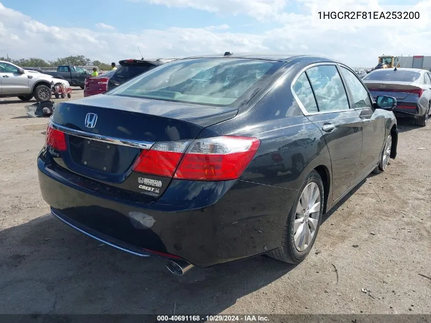 2014 Honda Accord Ex-L VIN: 1HGCR2F81EA253200 Lot: 40691168