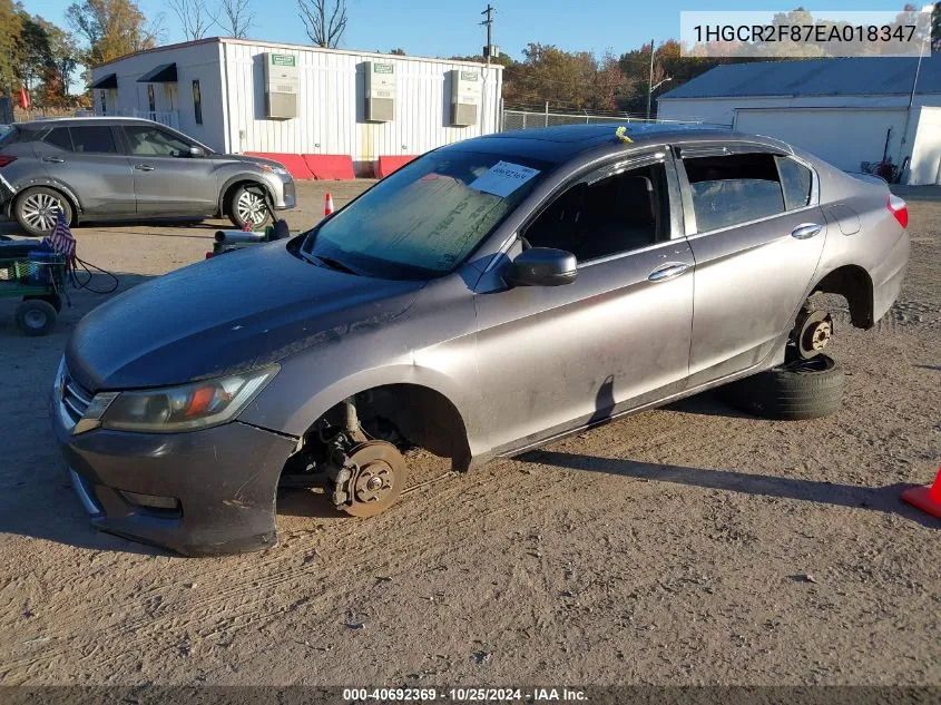 2014 Honda Accord Exl VIN: 1HGCR2F87EA018347 Lot: 40692369