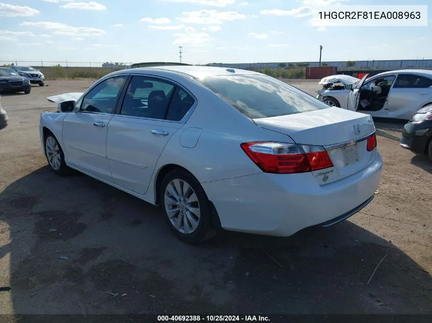 1HGCR2F81EA008963 2014 Honda Accord Ex-L