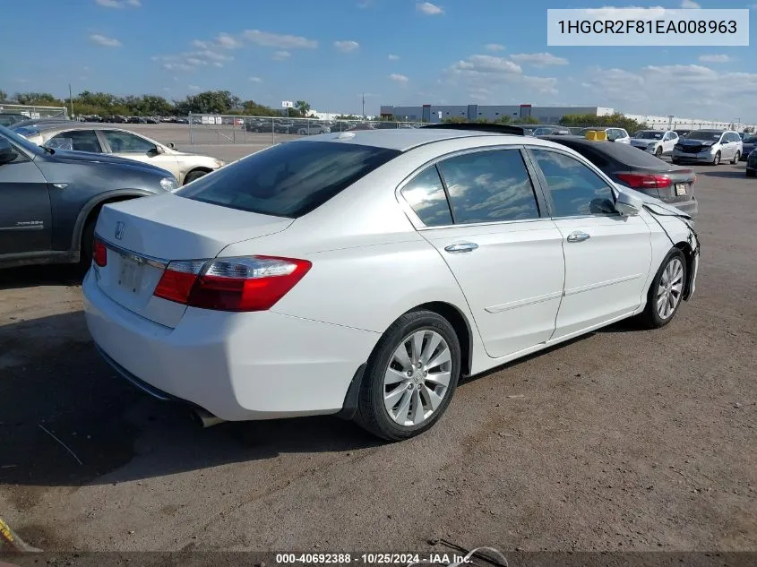 2014 Honda Accord Ex-L VIN: 1HGCR2F81EA008963 Lot: 40692388