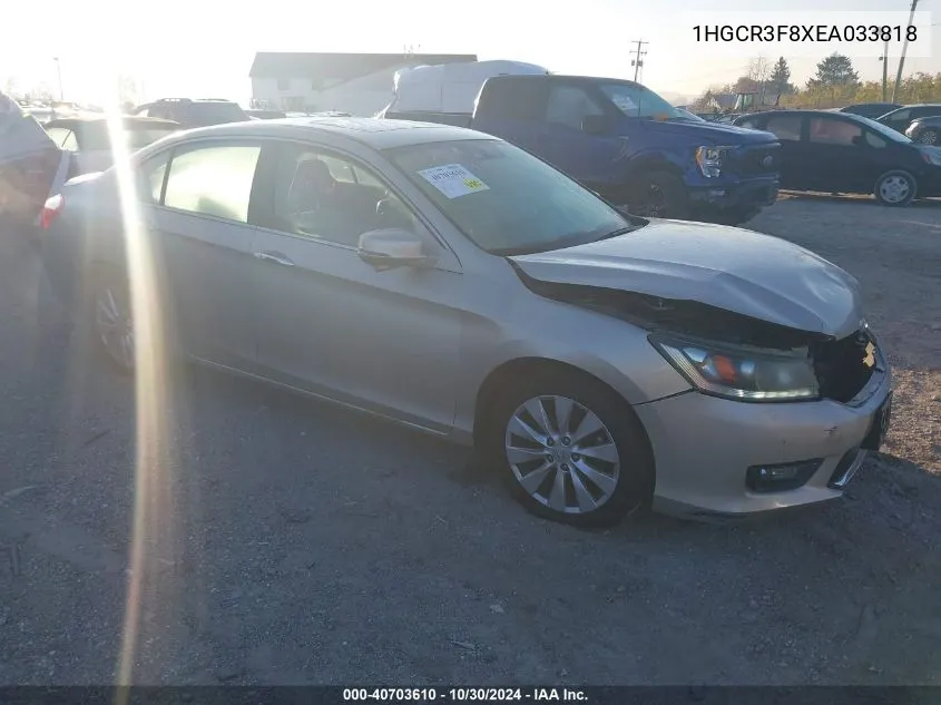 2014 Honda Accord Exl VIN: 1HGCR3F8XEA033818 Lot: 40703610