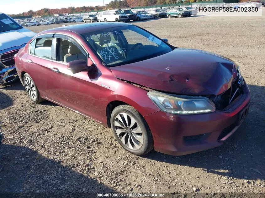 2014 Honda Accord Hybrid Ex-L VIN: 1HGCR6F58EA002350 Lot: 40708655