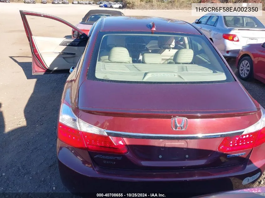 1HGCR6F58EA002350 2014 Honda Accord Hybrid Ex-L