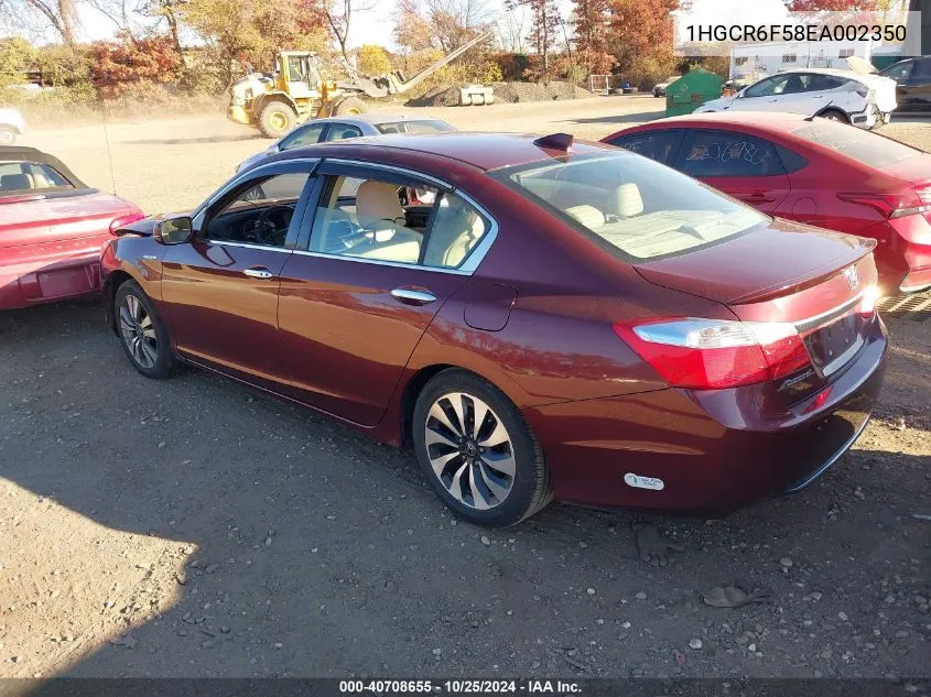 2014 Honda Accord Hybrid Ex-L VIN: 1HGCR6F58EA002350 Lot: 40708655