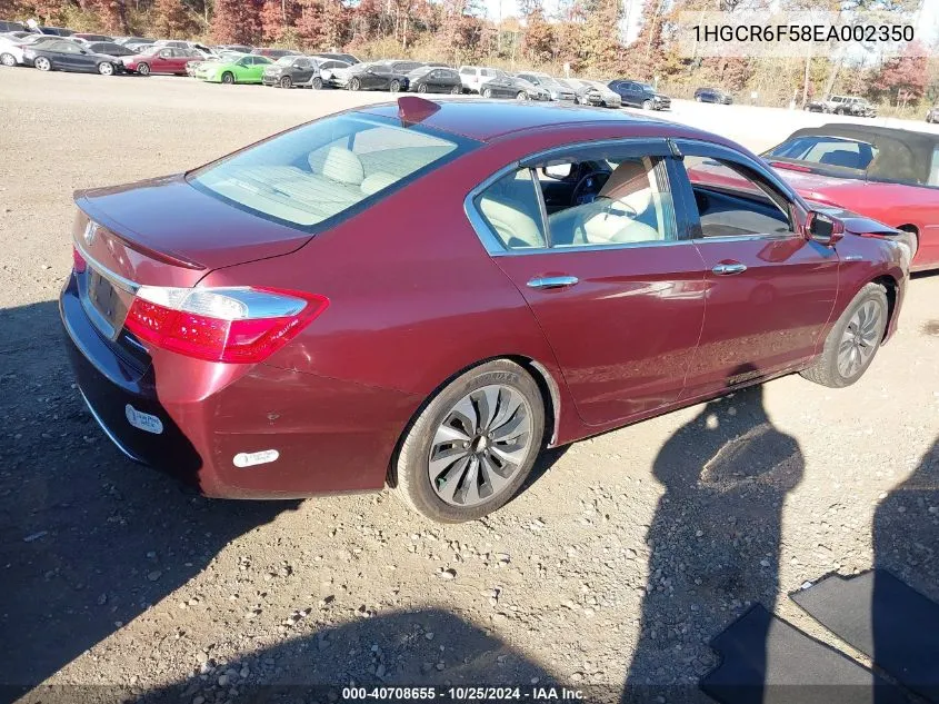 2014 Honda Accord Hybrid Ex-L VIN: 1HGCR6F58EA002350 Lot: 40708655