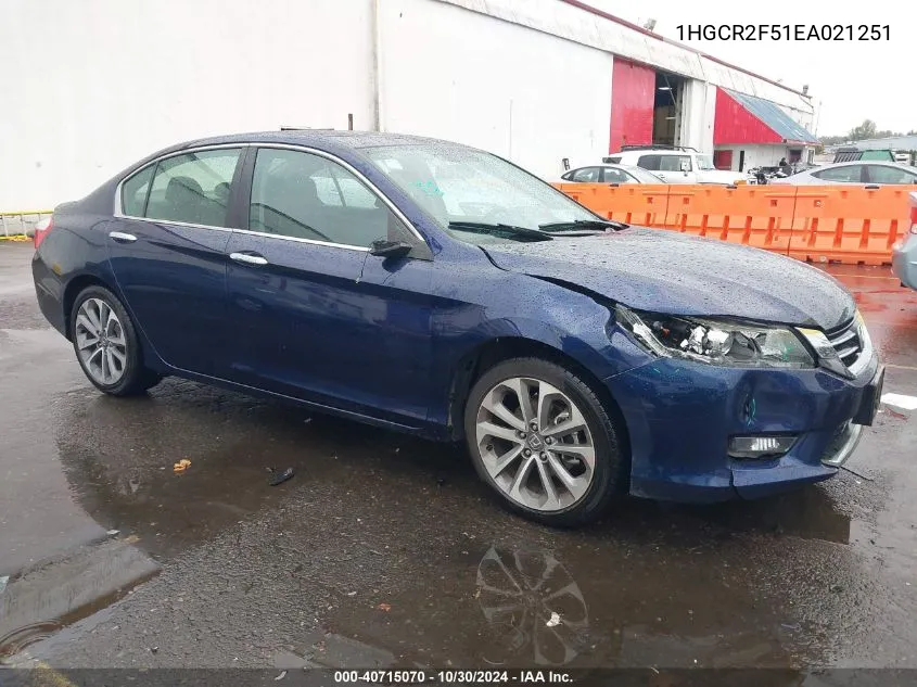 2014 Honda Accord Sport VIN: 1HGCR2F51EA021251 Lot: 40715070