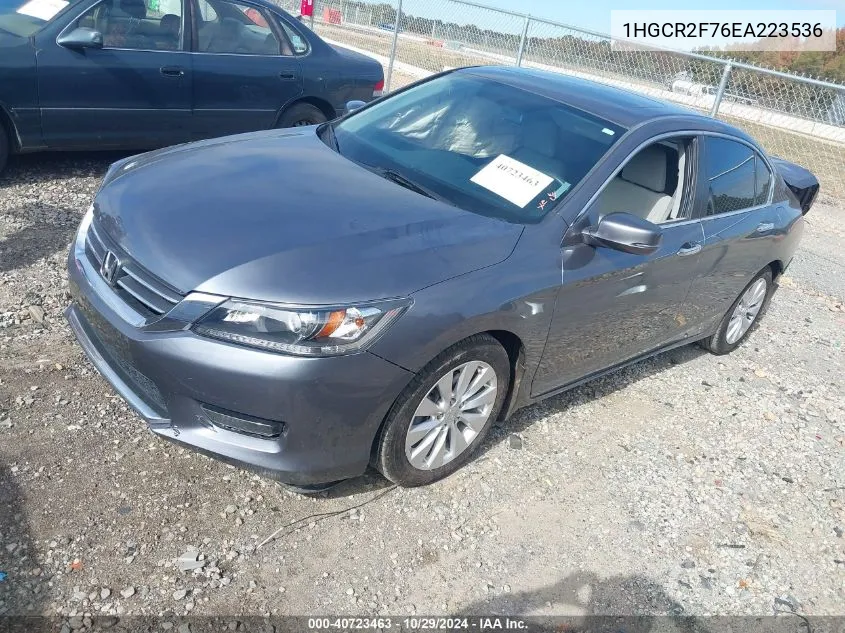 2014 Honda Accord Ex VIN: 1HGCR2F76EA223536 Lot: 40723463