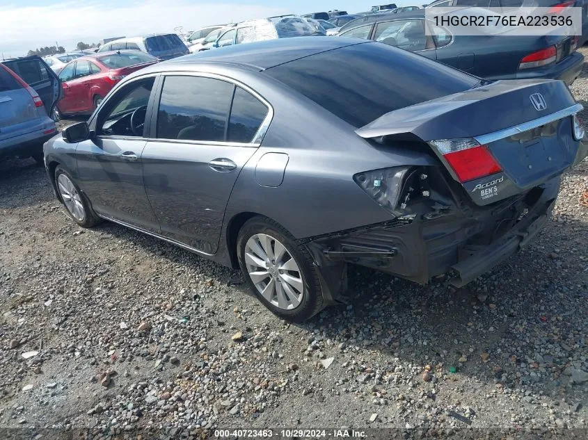 2014 Honda Accord Ex VIN: 1HGCR2F76EA223536 Lot: 40723463