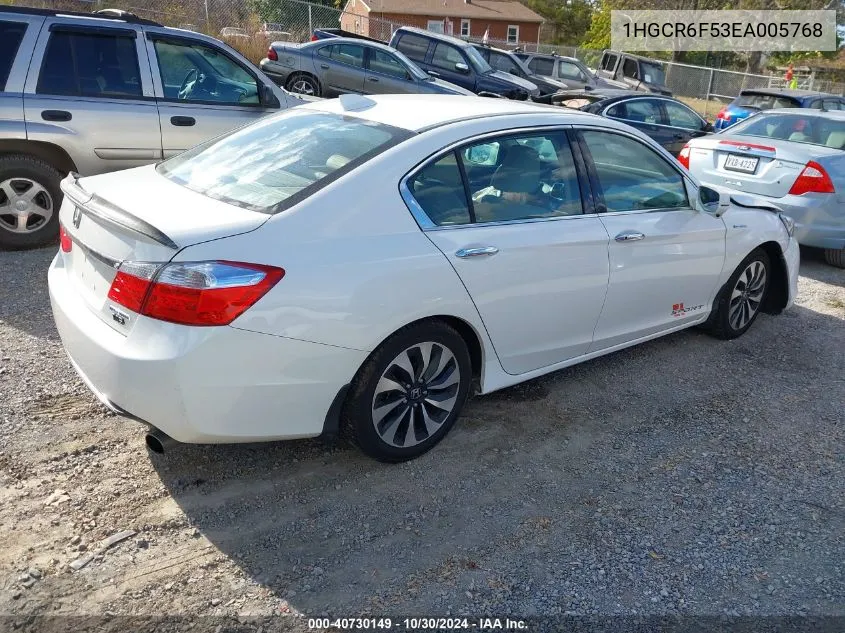 1HGCR6F53EA005768 2014 Honda Accord Hybrid Ex-L