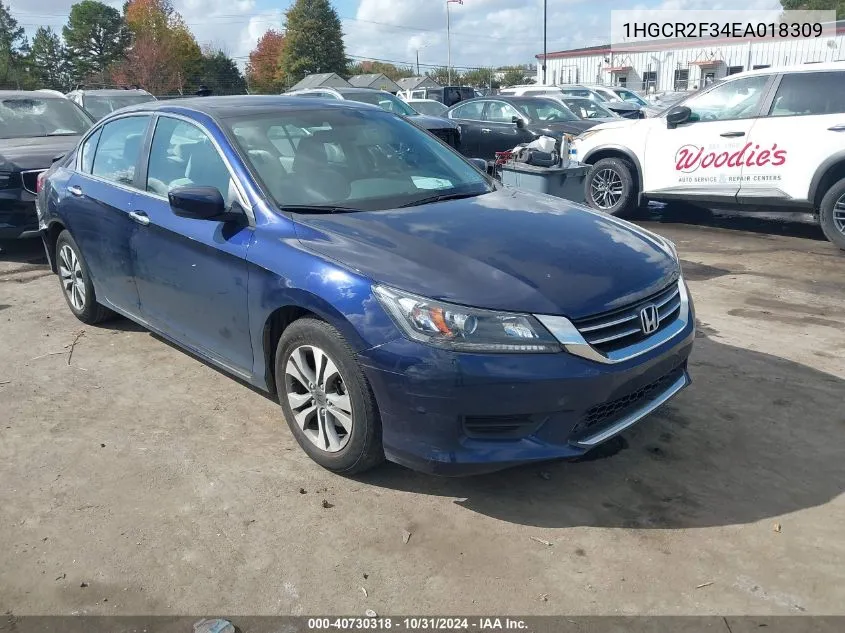 2014 Honda Accord Lx VIN: 1HGCR2F34EA018309 Lot: 40730318