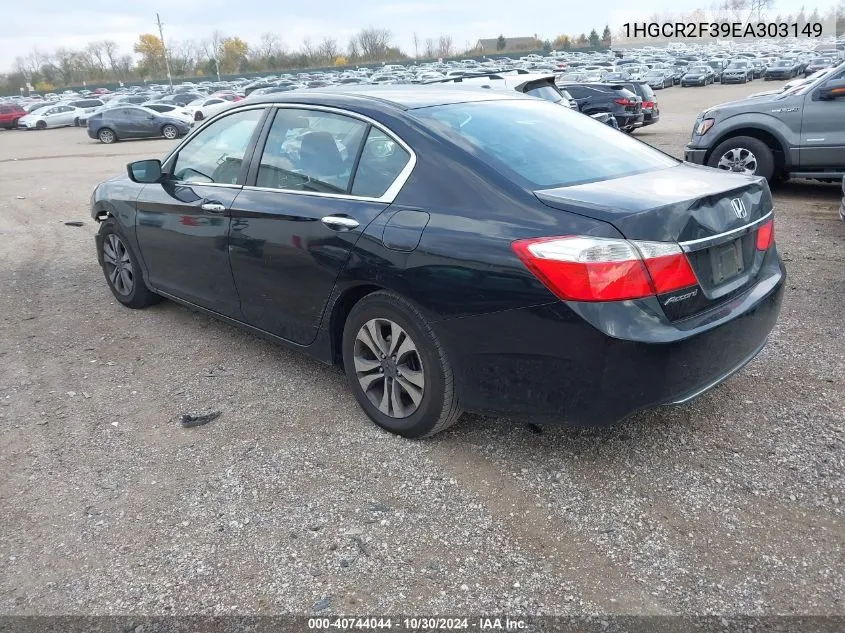 2014 Honda Accord Lx VIN: 1HGCR2F39EA303149 Lot: 40744044