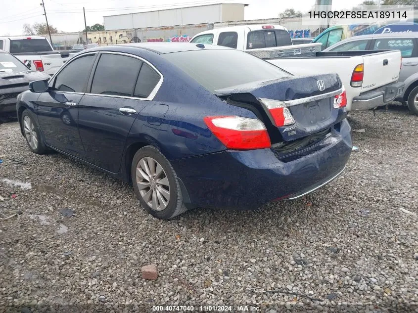 1HGCR2F85EA189114 2014 Honda Accord Ex-L