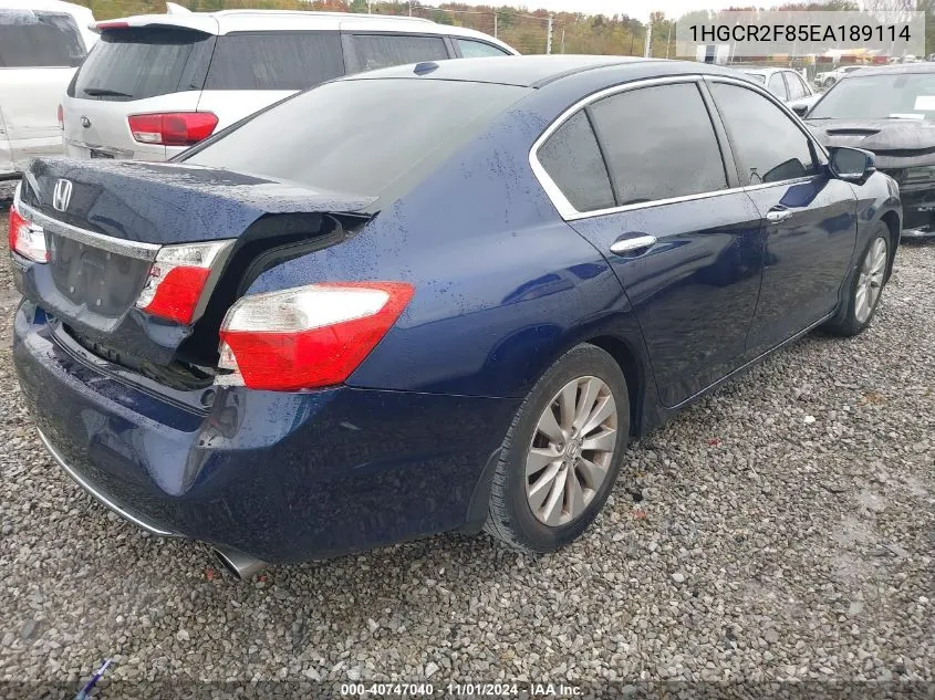 1HGCR2F85EA189114 2014 Honda Accord Ex-L