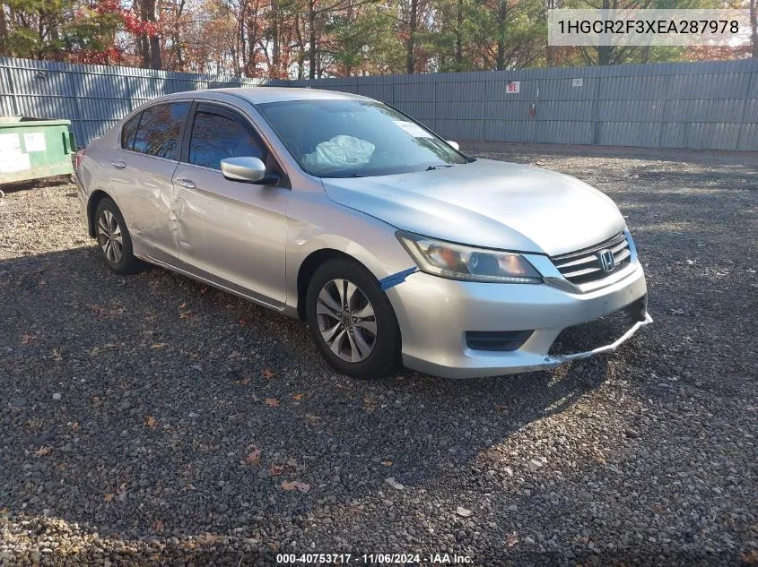 2014 Honda Accord Lx VIN: 1HGCR2F3XEA287978 Lot: 40753717