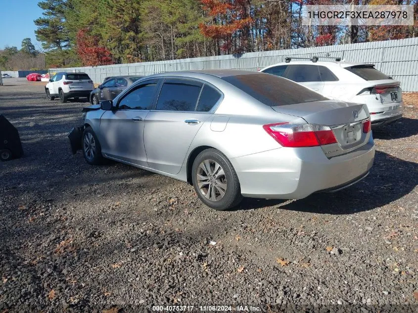 2014 Honda Accord Lx VIN: 1HGCR2F3XEA287978 Lot: 40753717