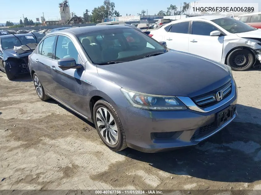 2014 Honda Accord Hybrid VIN: 1HGCR6F39EA006289 Lot: 40767756