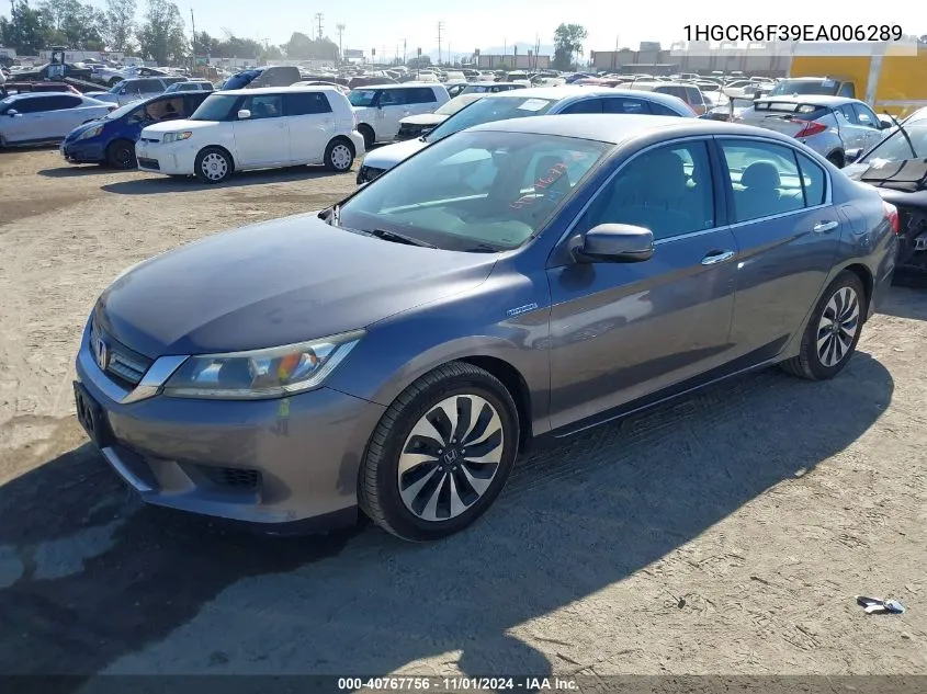 2014 Honda Accord Hybrid VIN: 1HGCR6F39EA006289 Lot: 40767756