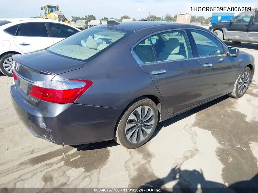 2014 Honda Accord Hybrid VIN: 1HGCR6F39EA006289 Lot: 40767756