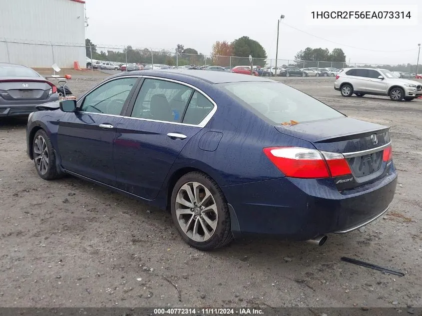 2014 Honda Accord Sport VIN: 1HGCR2F56EA073314 Lot: 40772314