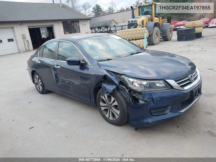 2014 Honda Accord Lx VIN: 1HGCR2F34EA197855 Lot: 40773909