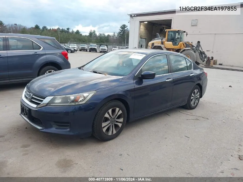 2014 Honda Accord Lx VIN: 1HGCR2F34EA197855 Lot: 40773909