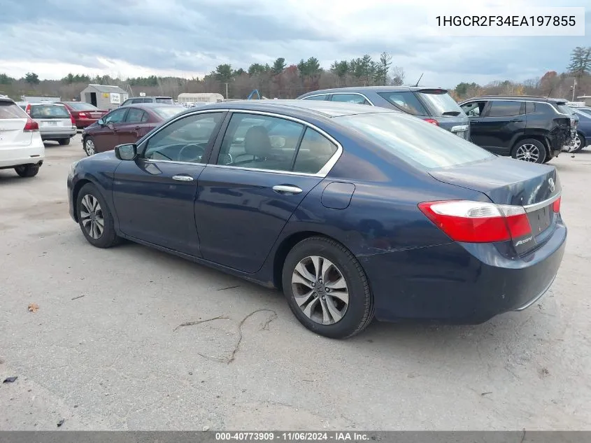 2014 Honda Accord Lx VIN: 1HGCR2F34EA197855 Lot: 40773909