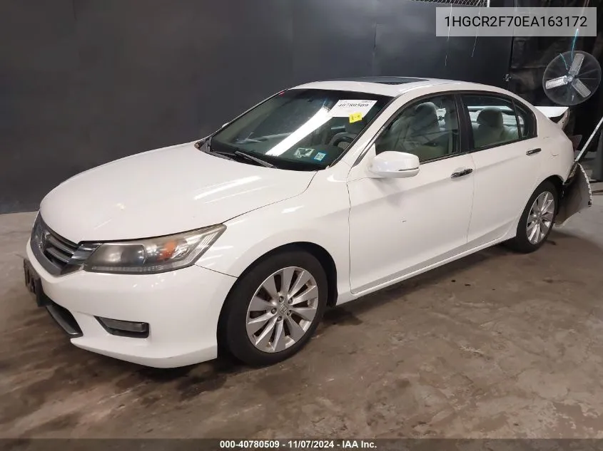 2014 Honda Accord Ex VIN: 1HGCR2F70EA163172 Lot: 40780509