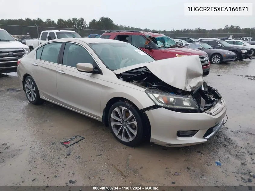 2014 Honda Accord Sport VIN: 1HGCR2F5XEA166871 Lot: 40780734