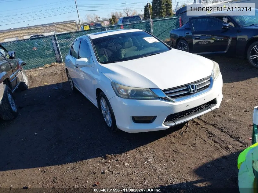 2014 Honda Accord Ex-L VIN: 1HGCR2F81EA113714 Lot: 40781596