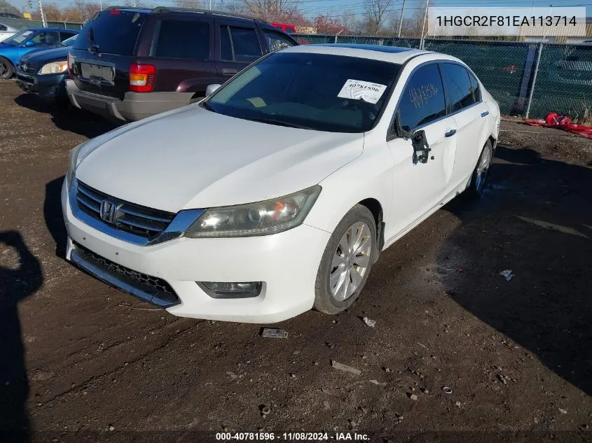 2014 Honda Accord Ex-L VIN: 1HGCR2F81EA113714 Lot: 40781596