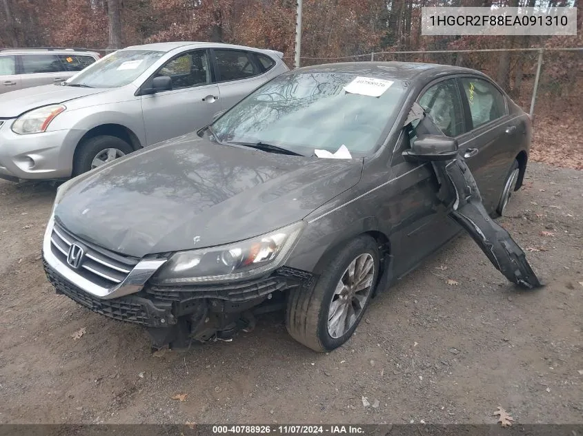 2014 Honda Accord Ex-L VIN: 1HGCR2F88EA091310 Lot: 40788926