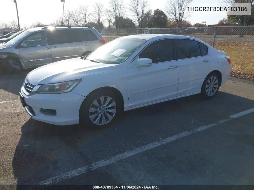 1HGCR2F80EA183186 2014 Honda Accord Ex-L