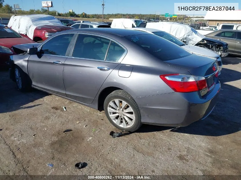 2014 Honda Accord Ex VIN: 1HGCR2F78EA287044 Lot: 40800262